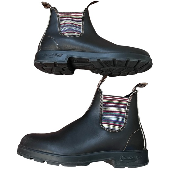 Blundstone 1409 Women’s Stout Brown and Stripes Chelsea Boots Size 11 - Picture 8 of 9